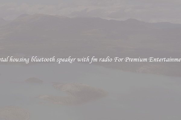 metal housing bluetooth speaker with fm radio For Premium Entertainment 