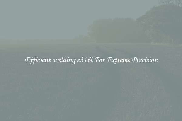 Efficient welding e316l For Extreme Precision