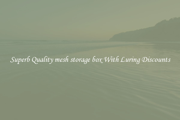 Superb Quality mesh storage box With Luring Discounts