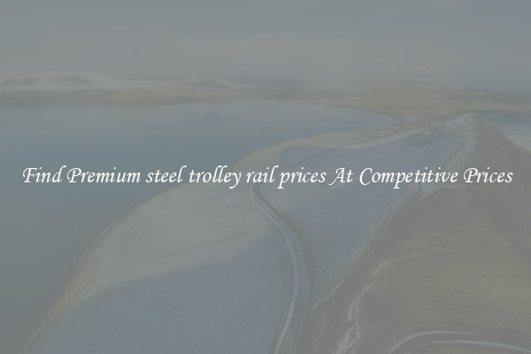 Find Premium steel trolley rail prices At Competitive Prices