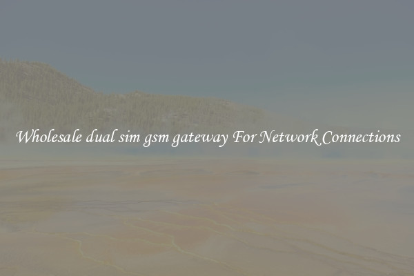 Wholesale dual sim gsm gateway For Network Connections