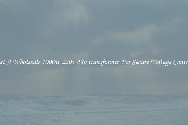 Get A Wholesale 1000w 220v 48v transformer For Secure Voltage Control