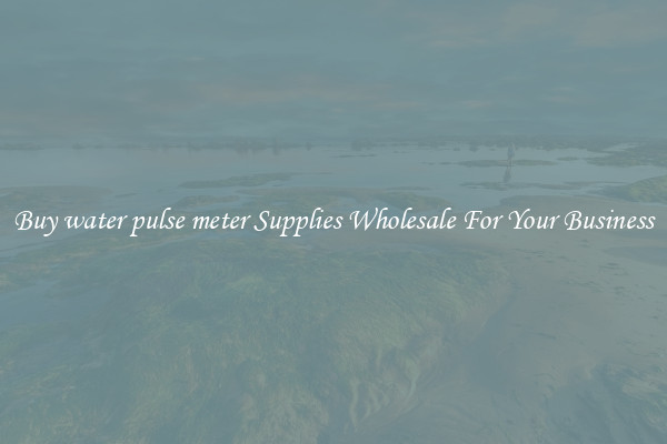 Buy water pulse meter Supplies Wholesale For Your Business