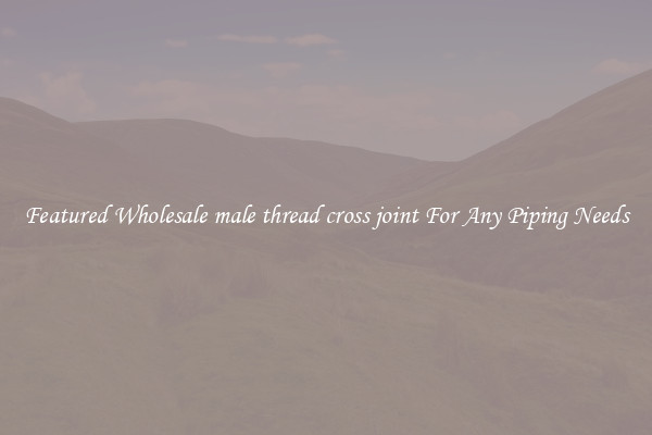 Featured Wholesale male thread cross joint For Any Piping Needs