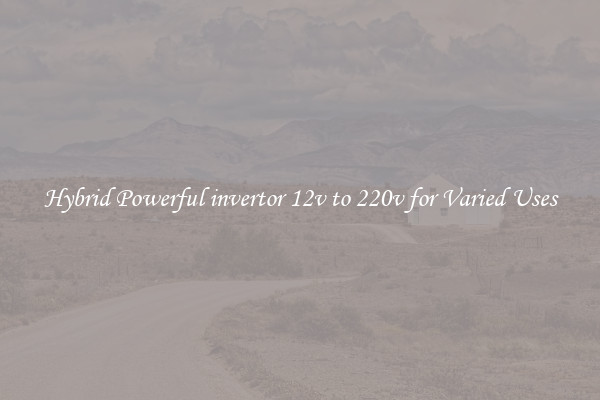 Hybrid Powerful invertor 12v to 220v for Varied Uses