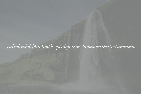 cafini mini bluetooth speaker For Premium Entertainment